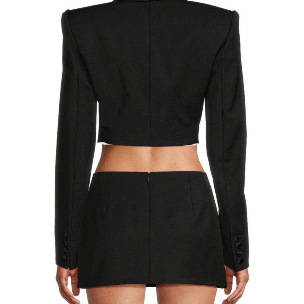 AREA Embellished Bow Cutout Cropped Blazer 6 $1995 - Picture 4 of 10